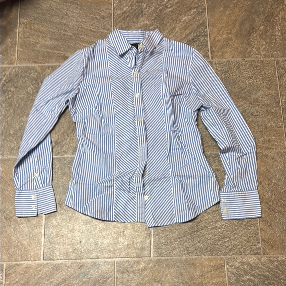 Banana Republic Blue Striped Women's Top